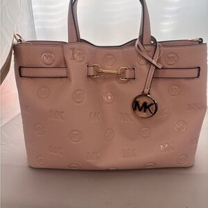 Michael Kors Blush Pink Embossed Carson Satchel NWT